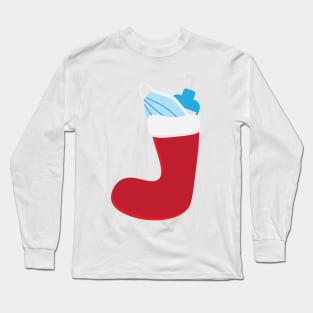 Funny Christmas 2020 Red sock with soap and face mask Long Sleeve T-Shirt